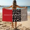 Geometric Retro Striped Patchwork Beach Towel Patterned Sunscreen And Windproof Suitable For Swimming Pool Camping Travel