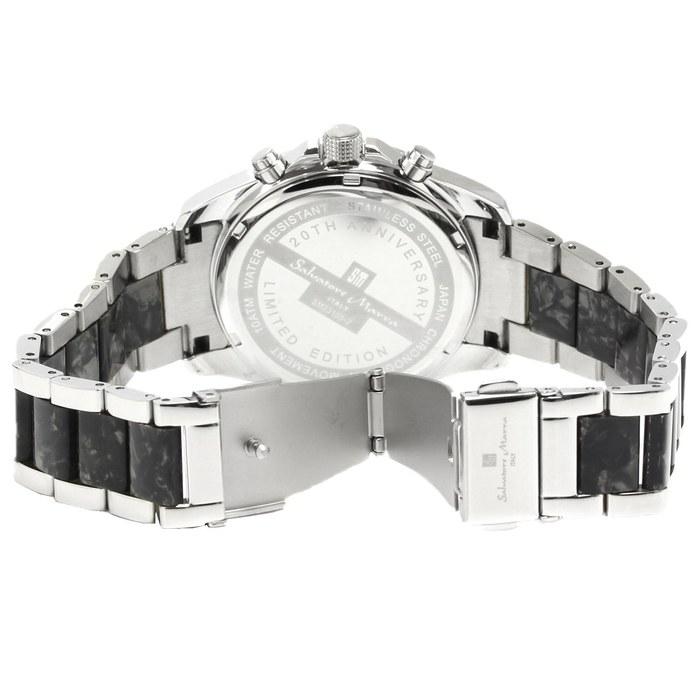 Salvatore Marra Men's Chronograph Watch SM23105-SSWHBK (Silver/White/Black)