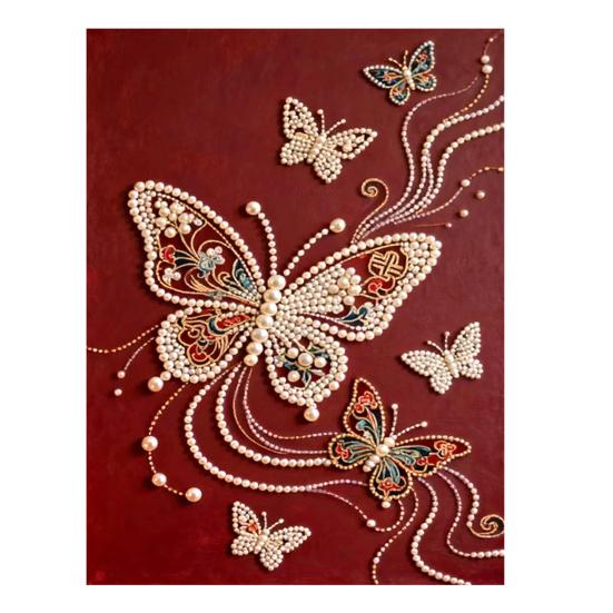 

Chinese Horse Year Faux Pearl Painting Kit DIY 3D Lunar New Year Wall Art Zodiac Horse Home Craft Kit Spring Festival Gifts for Beginners Adults without Frame