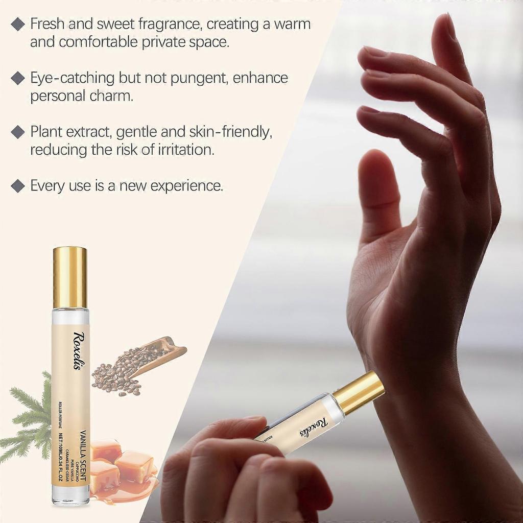 Cappuccino Roll-On Perfume Long-Lasting Coffee, Milk & Caramel Fragrance with Arabica Coffee Oil, Elegant & Easy to Apply for All-Day Freshness