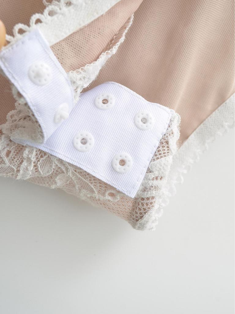 Elegantní krajkový body 2026 se zipem a výstřihem do V - Stylový, zeštíhlující top s dlouhým rukávem