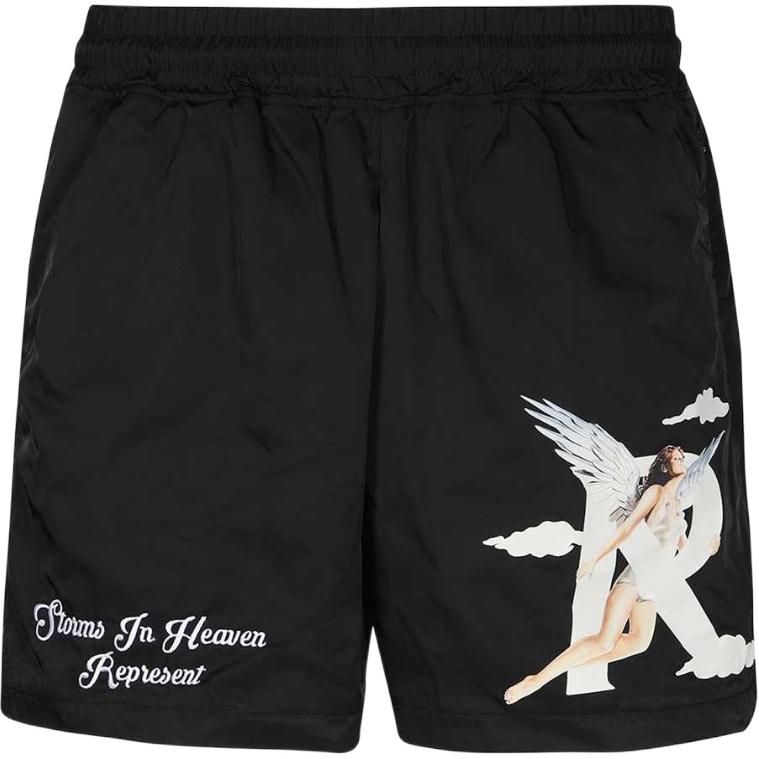 REPRESENT Patterned Print Casual Shorts Men's Black M09063-01