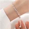 S925 Sterling Silver O-Type Chain Bracelet for Women Men Simple Round Chain Adjustable Couple Bracelets Couple Fine Jewelry Gift