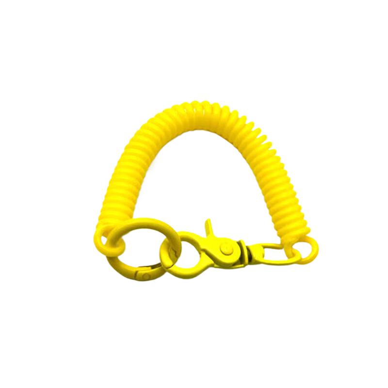 Colorful Lobster Clasp Id Card Holder Lanyard Keyring Anti-Lost Spring Rope Retractable Keychain Mobile Phone Chain