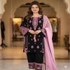 Elegant Embroidered 3-Piece Festive Kurta Pant Set