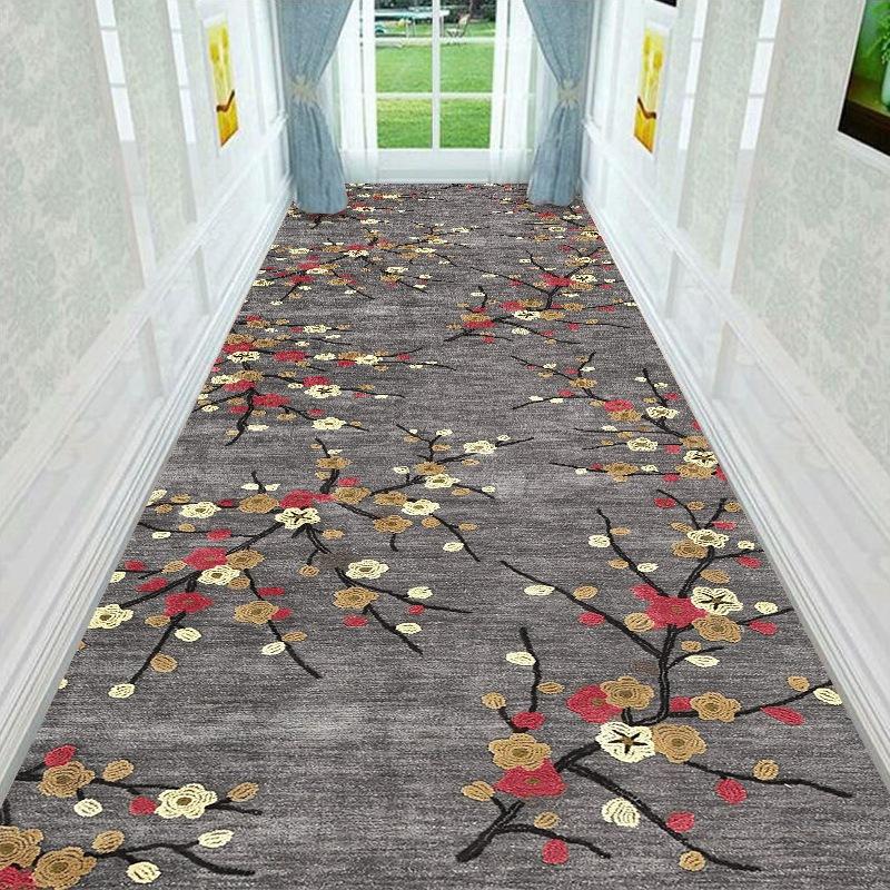 3D květinová a travnatá chodba Dlouhé koberce Lehký Luxusní Koberec do předsíně Protiskluzový běhoun Koberec Pastorační silniční rohožka na schodiště
