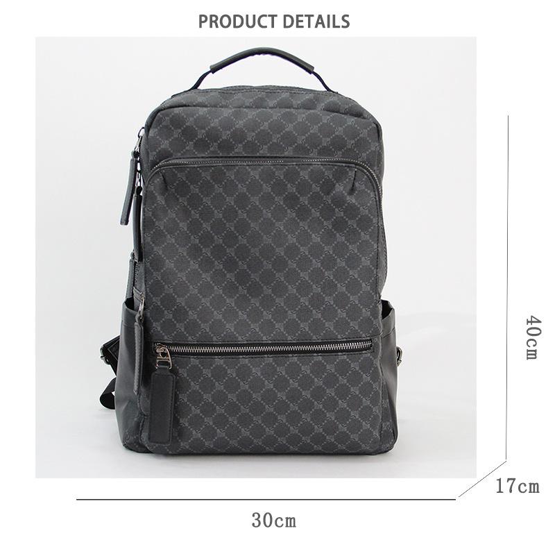 Trendy Korean Plaid Large-Capacity Backpack for Men & Students