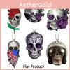Car Flat Acrylic Interior Hanging Ornament Rose Skull Halloween Decoration Party
