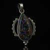 Natural Opal Pendant 925 Sterling Silver 35 ct Multicolor Pear Jewelry October Birthday Birthstone