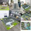 1pcs Kids Play Area Rugs Living Room Airport Landing Strips Top View Airplane Arrival 3D Rug Kids' Bedroom Playroom Decor
