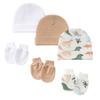 Set da 3 Cappellini e Manopole per Allattamento Neonato Lavabili in Lavatrice Cappellino Fetale e Guanti per Bebè da 0 a 1 Mese Tessuto Morbido Copricapo
