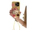 The Fluffy Cartoon Duffy Bear Phone Case Is Suitable for IPhone 16pro with Lanyard and IPhone 15 Full Coverage