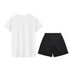Seria Tenisa Stołowego Li Ning Jednokolorowy T-shirt z dekoltem w serek Oddychający z krótkim rękawem Szorty ze średnim stanem Zestaw sportowy casualowy Zestawy unisex AATV055-2