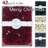 42 Flocked Velvet Christmas Ball Pendants - Festive Holiday Decorations
