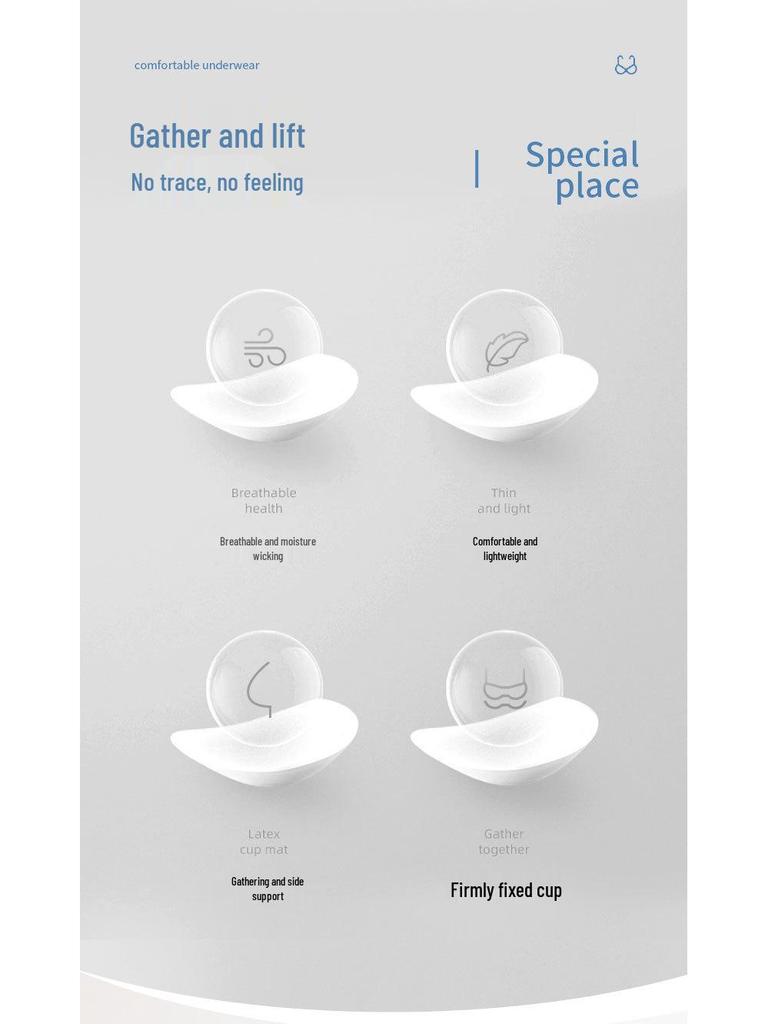 Women's Seamless Wire-Free Thin Cup Plus Size Sports Sleep Bra with Stylish Back