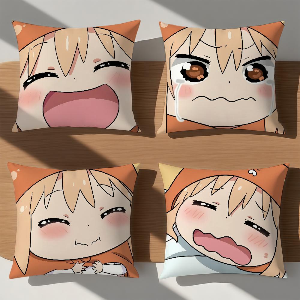 Chibi Kawaii Cute Cartoon Anime U-Umaru Chan Cushion Cover Soft Pillow Case For Sofa Living Room Home Decor Protective Covers