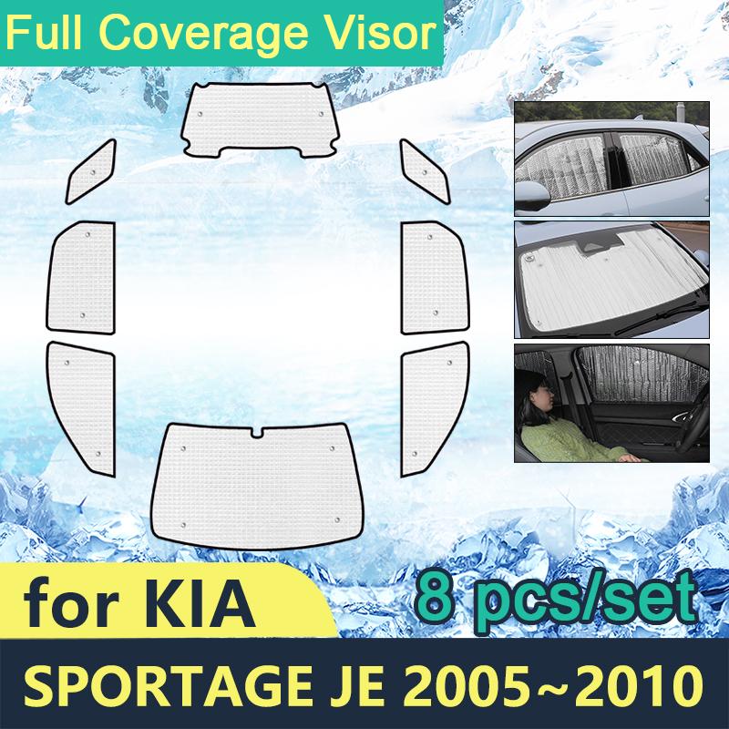 

Солнцезащитные козырьки с полным покрытием для Kia Sportage JE 2005 ~ 2010 Аксессуары для лобового стекла автомобиля Солнцезащитные окна Зонтик Coche 2009