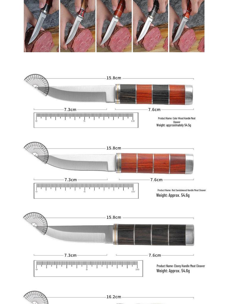 Mongolian Multi-Purpose Meat Knife: Ideal for barbecue, roast lamb, picnics, and household use; crafted from high-quality stainless steel.