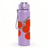1PC Cluster Red Tomato Fruit Print 750ml Color Plastic Sports Water Bottle Leakproof Flip Straw Lid For Sports Office Home Use