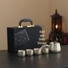 Deou Xingguang Gold & Silver Inlay Ceramic Tea Set Gift Box