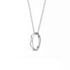 Letter Diamond Couple Ring Necklace for Men and Women, Fashionable Students, Collarbone Chain