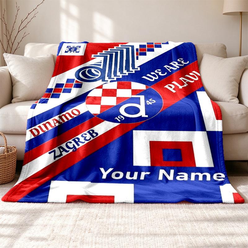 Dinamo Zagreb Customizable name outdoor blanket soft cozy and warm Multi-purpose office blanket outdoor camping and travel blanket all