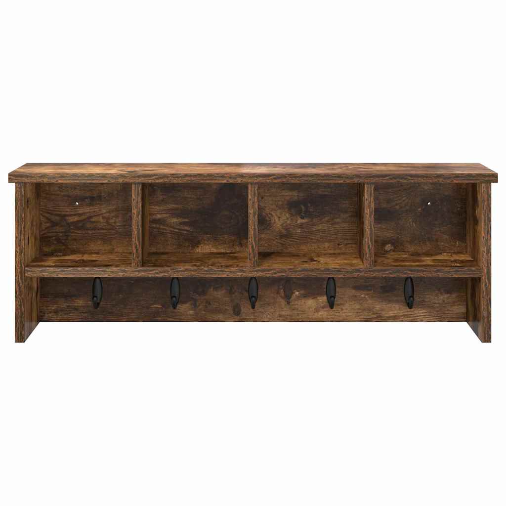 Wall mounted nightstand smoked oak 75 x 16 x 26 cm