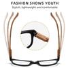 Reading Glasses Fashion Anti-Blue Reading Glasses Retro Wood Grain Legs Spring Hinge Reading Glasses Women