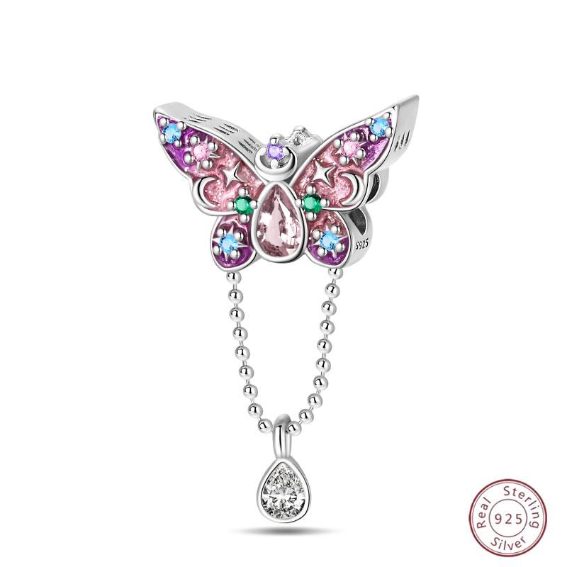 

100% Copper Love Heart Butterfly Shiny Zirconia Beads 3Mm Diy Holiday Exquisite Jewelry Gift Making