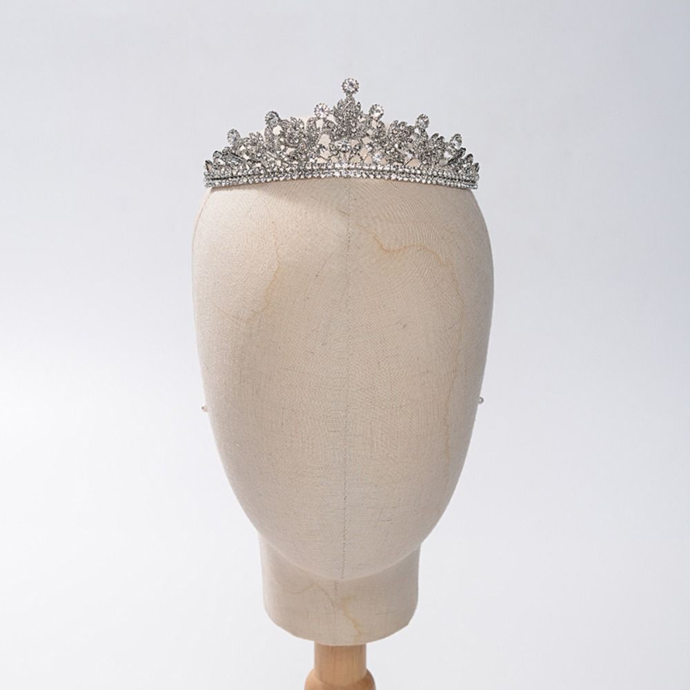 Luxury Water Drop Crystal Tiara Sparkling Bride Headdress Rhinestone Queen Crown  for Women Girls