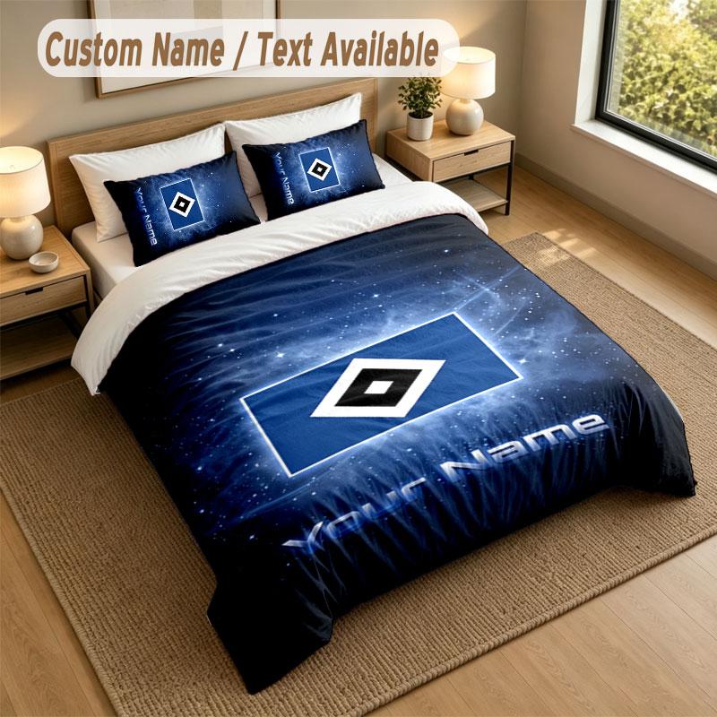 Bedding Set 1 Duvet Cover 2 Pillowcases Hamburger SV Print Soft Bed Linen Bedroom Decor