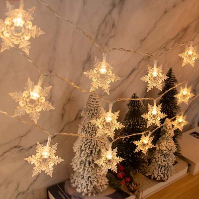1.5m Snowflake LED String Fairy Light Garland Christmas Lights Xmas Tree Holiday Wedding Party Room Decoration Lamp Noel Navidad