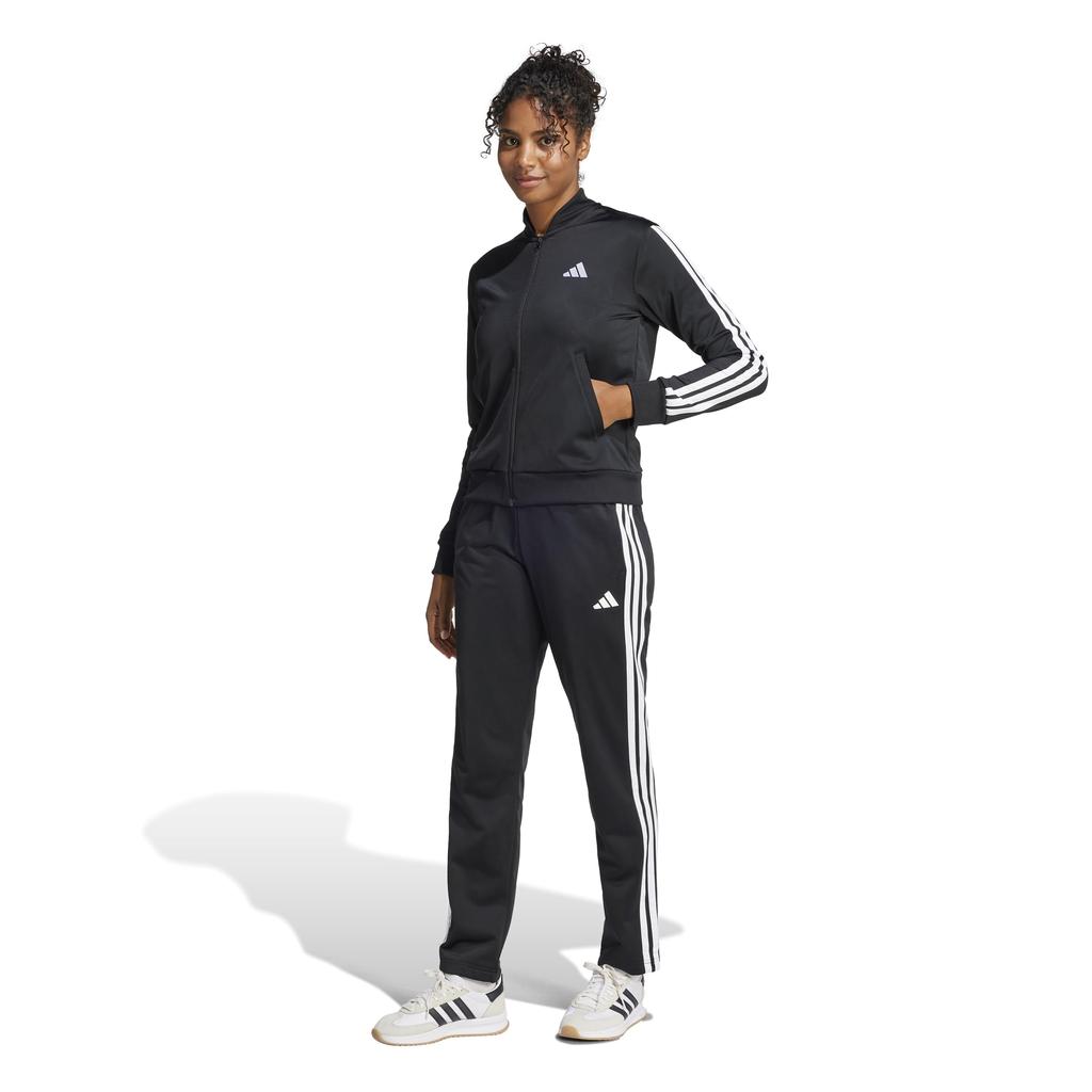 Adidas Essentials Tracksuit KWS03 Black 3-Stripes Women's (JD5434)