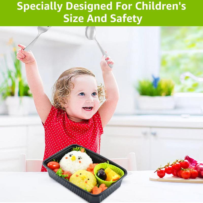 Kids Silverware Set Stainless Steel Kids Fork Spoon And Cutter Set Tableware Funny Bear Flatware Set For Children Toddler