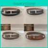 Fashionable Womens Leather Belt With Silver Pin Buckle For Casual And Office Style