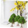 minkissy Miniature Model Tree Durable Artificial Plastic Road Trees for Architectural and Micro Trees 5-Piece Set, Dioramas, Models, Crafts,