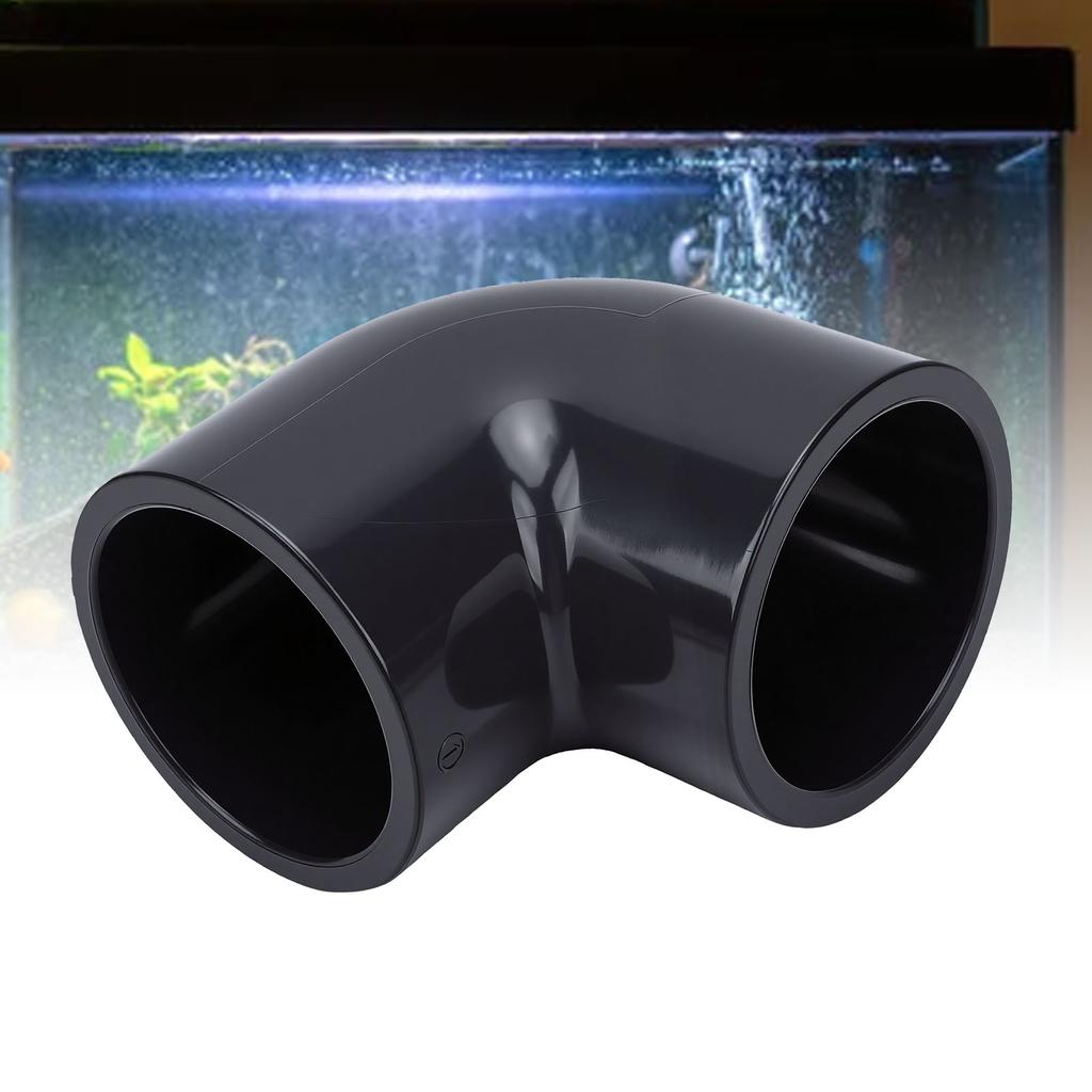 Elbow 90 Degree Duct Connector 50mm Inner Diameter Gray PVC Plastic Hose Connector Pipe Fitting Adapter Coupling