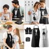 Couples Apron Set Lovely Pattern Adjustable Ties Resistant Kitchen Wear Wedding Anniversary Gift Set Apron with Gloves