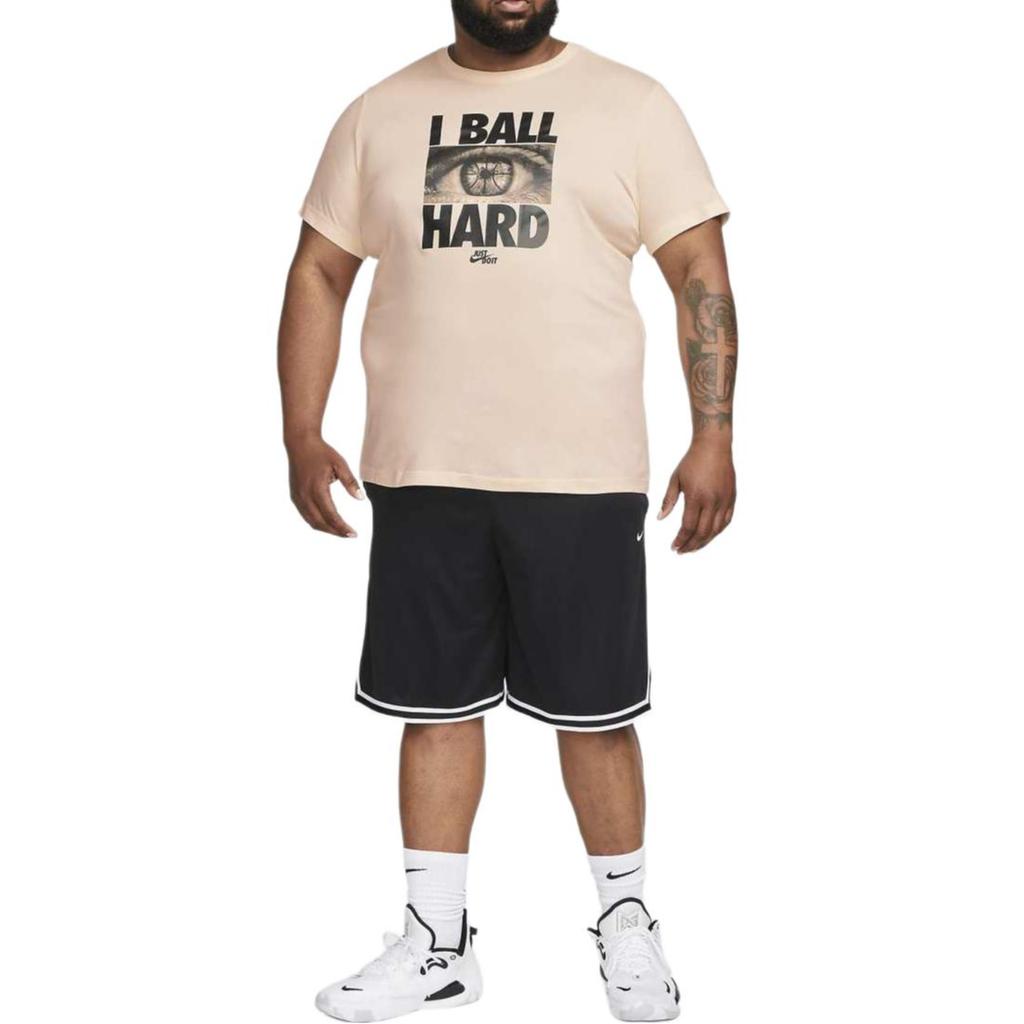 Nike Just Do It Dri-Fit T-shirt Peach/Black Men Streetwear FJ2348-838