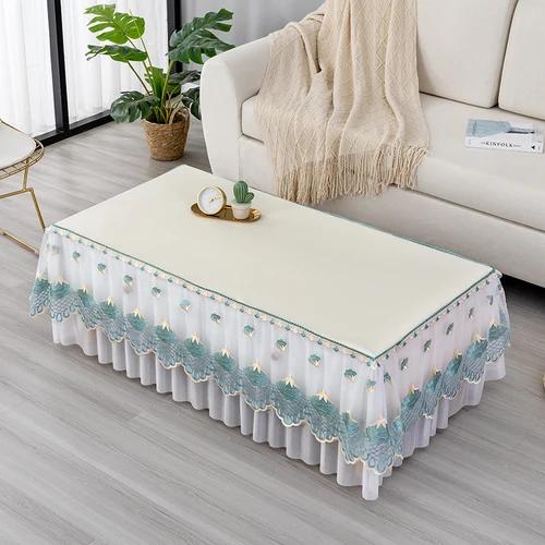 Waterproof Oil Resistant Rectangular Table Cloth Dust Proof Anti Slip Thickened Coffee Table Cover Home Decoration Tablecloth