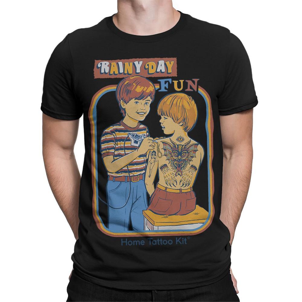 Rainy Day Fun 70s Nostalgic T Shirt for Rainy Days #SR#T433 2XL