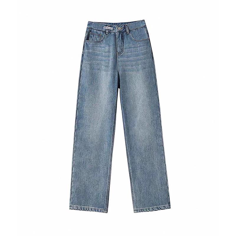 Pear-Shaped Retro High-Waisted Wide-Leg Jeans for Women - Spring/Summer