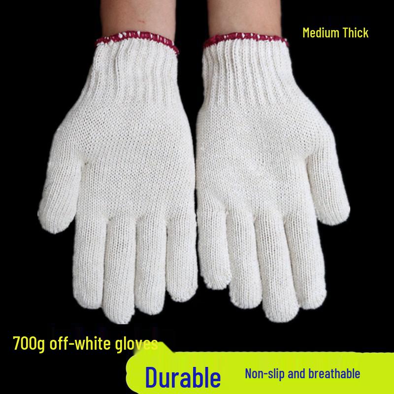 Pure Cotton Medium-Thick Work Gloves