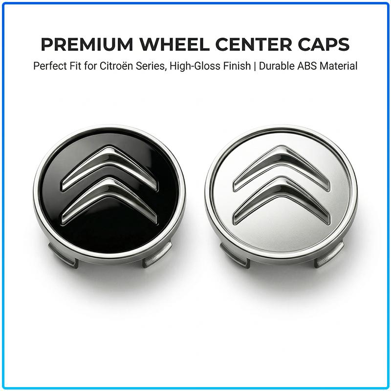4Pcs 60MM Anti-Rust Rim Emblem Decals Scratch-Proof Car Wheel Center Cover For Citroen C1 C2 C3 C4 C5 C6 C8 C4L DS3 DS4 DS5LS DS6 Accessories