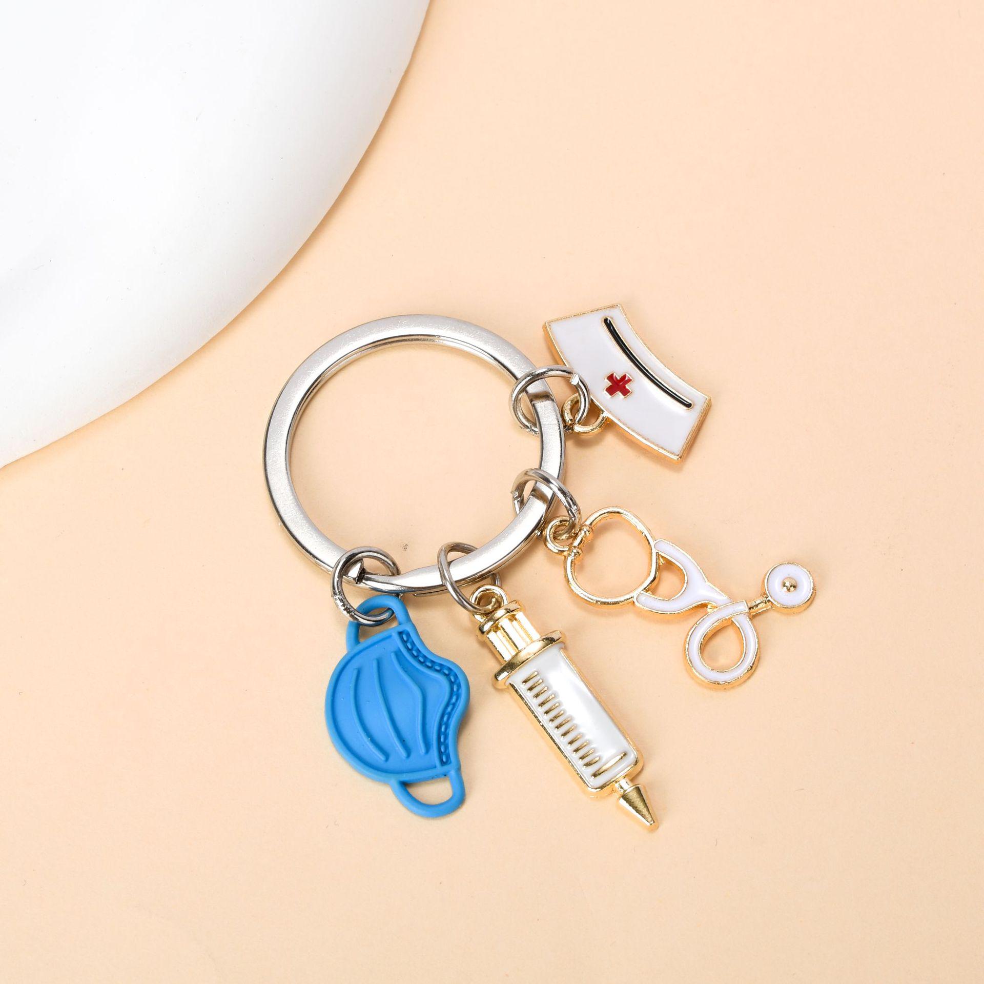 

Медицинский брелок: Аксессуары парамедика, Подарок студенту, Подвеска-шарм для сумки небесно-голубой