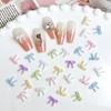 20pc Exqusitive Bows Nail Resin Charms Mini Bow Nail Art Accessories Bow Black White Rice White Bow Tie Nails Decoration Diamond