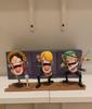 One Piece Q Version Sitting Pose Luffy, Zoro, Sanji Figures - Trendy Play Doll Model Toy Ornament