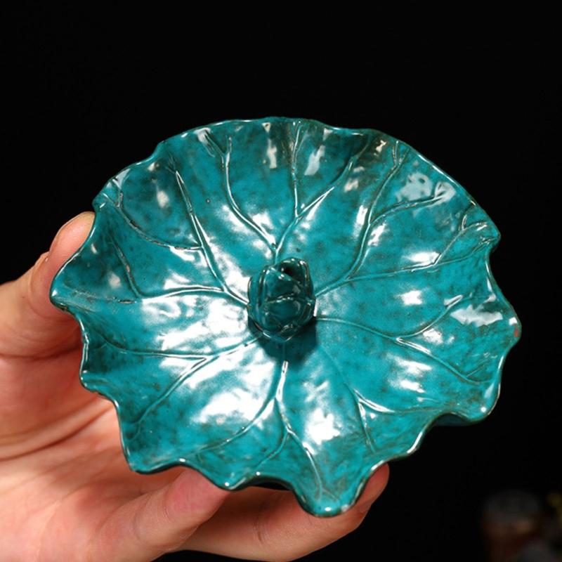 Ceramic Lotuses Incenses Burners for Stick/Coil/Cone Flower Insence Stick Holders Detachable Ashes Catcher Home Decors