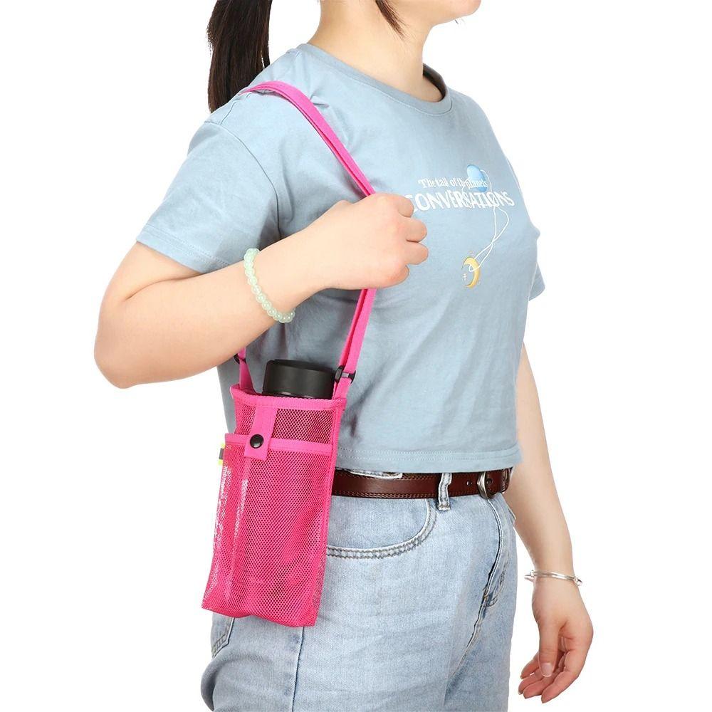 Mesh Sport Water Bottle Cover Portable Cup Sleeve Pouch Insulated Carrier Mobile Phone Bag  Outdoor