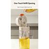 Cooking Oil Mist Bottle with a Visible Body, Button-Open Fill Lid and Pour Outlet for Stovetop Meals and Salad Preparation